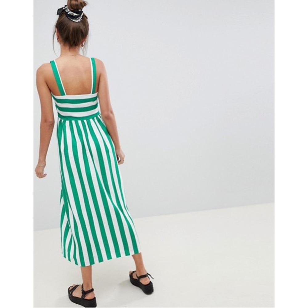 ASOS Design Linen Button Through Midi Dress - Picture 2 of 9